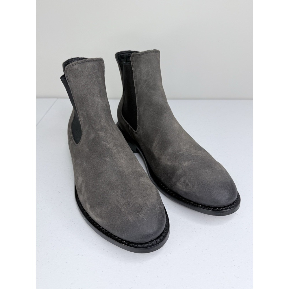 Thursday Everyday Cavalier Chelsea Boots 8 W Shadow Grey Suede Goodyear Welt - Picture 2 of 9